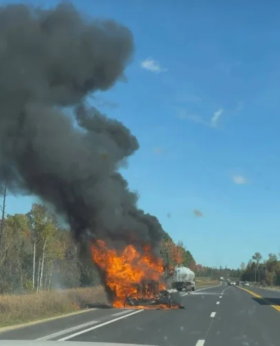 Semi fire
